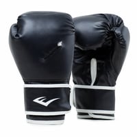 Boxerské rukavice Everlast Core 2, veľkosť L/XL, čierne, syntetická koža – poškodené — poškodené, čiastočne funkčné: Na rukavici je trhlina (stav: pozri 2. obrázok) 1