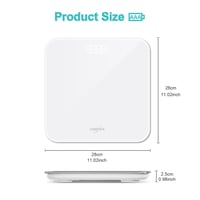 EUROPAPA Digitális Személymérleg 180kg LED Kijelzővel, BMI Méréssel - Fehér 2