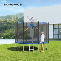 SONGMICS Trambulin Védőszegély 305 cm Kerek Trambulinhoz - UV- és Szakadásálló Rugótakaró, Kék Biztonsági Szegélyvédő Hab Párnázással 2