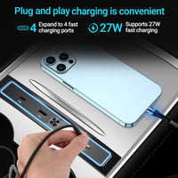 Tesla Model 3/Y USB Hub: 4 az 1-ben intelligens dokkoló, gyorstöltéssel (2021-2022) 4