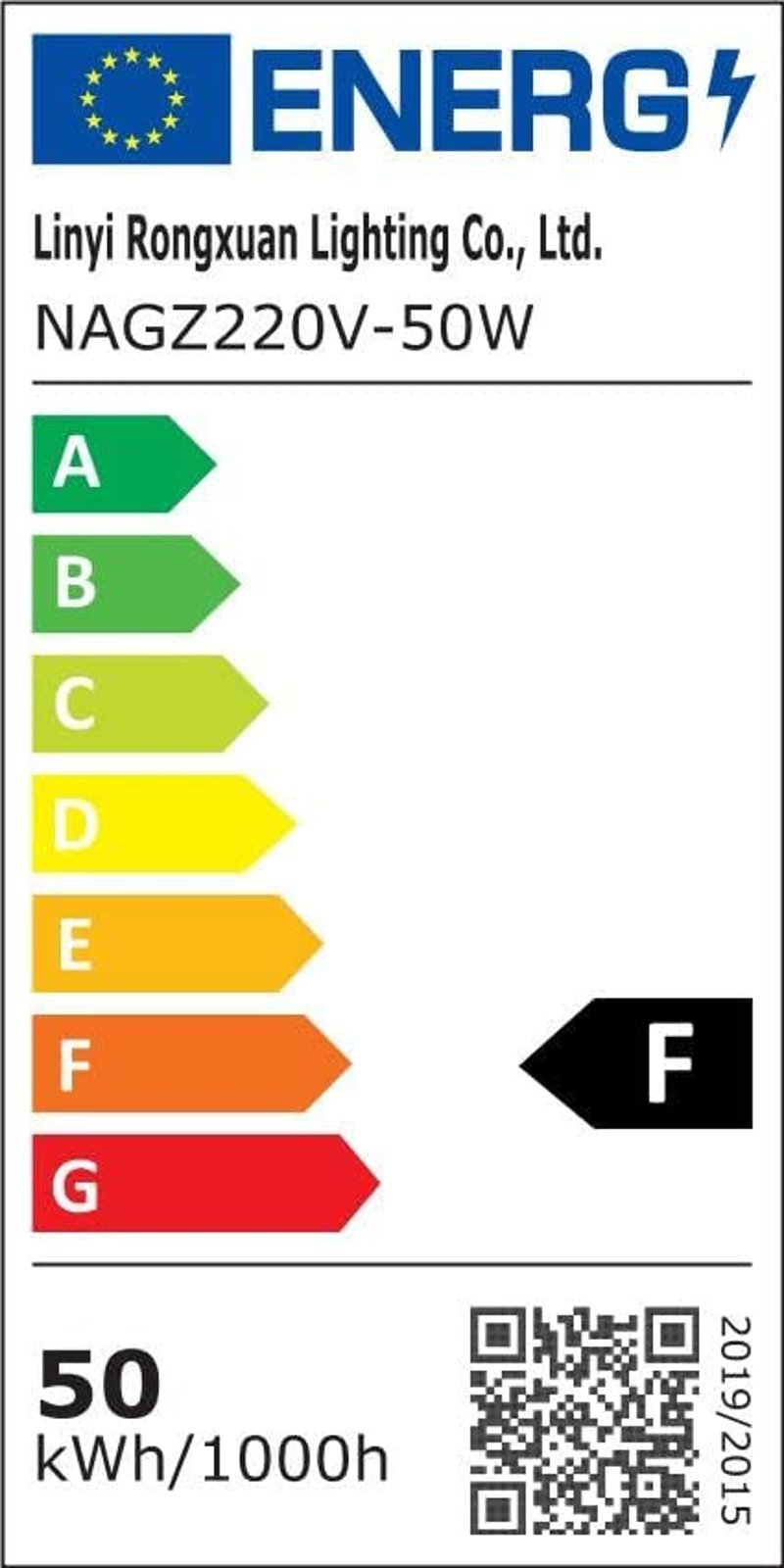 Loyal 50W LED reflektor, 6000K, 5000LM, kültéri, vízálló, fehér
