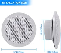 Herdio 4 Colos Mennyezeti Hangszóró, Vízálló Bluetooth Kompatibilis, Süllyesztett Kivitel, Beltéri-Kültéri Használatra, Fedett Teraszokra  4