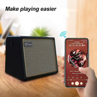 Coolmusic 30W Hordozható Gitárerősítő - Bluetooth Kapcsolat, Mikrofon Bemenet, Akkumulátoros, Fa Ház, Visszhang Effekt, Gitár és Billentyű K 2