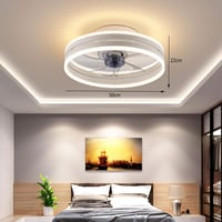Revneey Mennyezeti Ventilátor Lámpával - 72W Szabályozható LED, Távirányítóval és Applikációval, 6 Sebességű, Időzítővel, Hálószobába, Nappa 8
