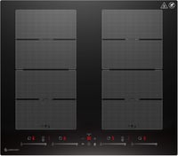 AMZCHEF 60 cm-es Indukciós Főzőlap 2 Flex Zónával, 4 Főzőmezős, 9 Teljesítményszint + Booster, BBQ és Melegen Tartó Funkcióval, 7400W 1