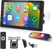Carplay Autórádió 1 DIN 9" Kivehető Képernyővel - Android/iOS Tükrözés, Bluetooth Kihangosító, FM, USB, Kormányvezérlés, Tolatókamera 1