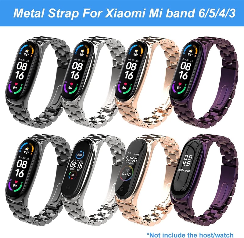 Xiaomi Mi Band 5 Állítható Rozsdamentes Acél Pótszíj