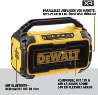 DeWalt DCR011 Bluetooth Hangszóró - Vezeték Nélküli Zenelejátszás Hordozható Kivitel, Akkumulátor Nélkül 3