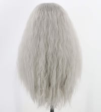 Topcosplay Varázsló Paróka és Szakáll Szett - Szürke/Fehér Hőálló Műhaj Gandalf Jelmez Farsangra, Halloweenre - Állítható Méret 54-60 cm 2