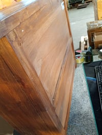 vidaXL tömör mahagóni komód 75x30x65 cm, 2 ajtóval és 2 fiókkal, rusztikus fa tárolószekrény — tetején karc (állapot: lásd a 2. képet) 5