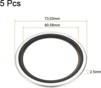 Szénacél G2 Nitril Gumi Tömítőgyűrű Készlet 73mm - 5db 2