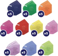 Rotoform FFP2 Maszk 5 Réteg Szűrés 50 db Színes CE2233 2
