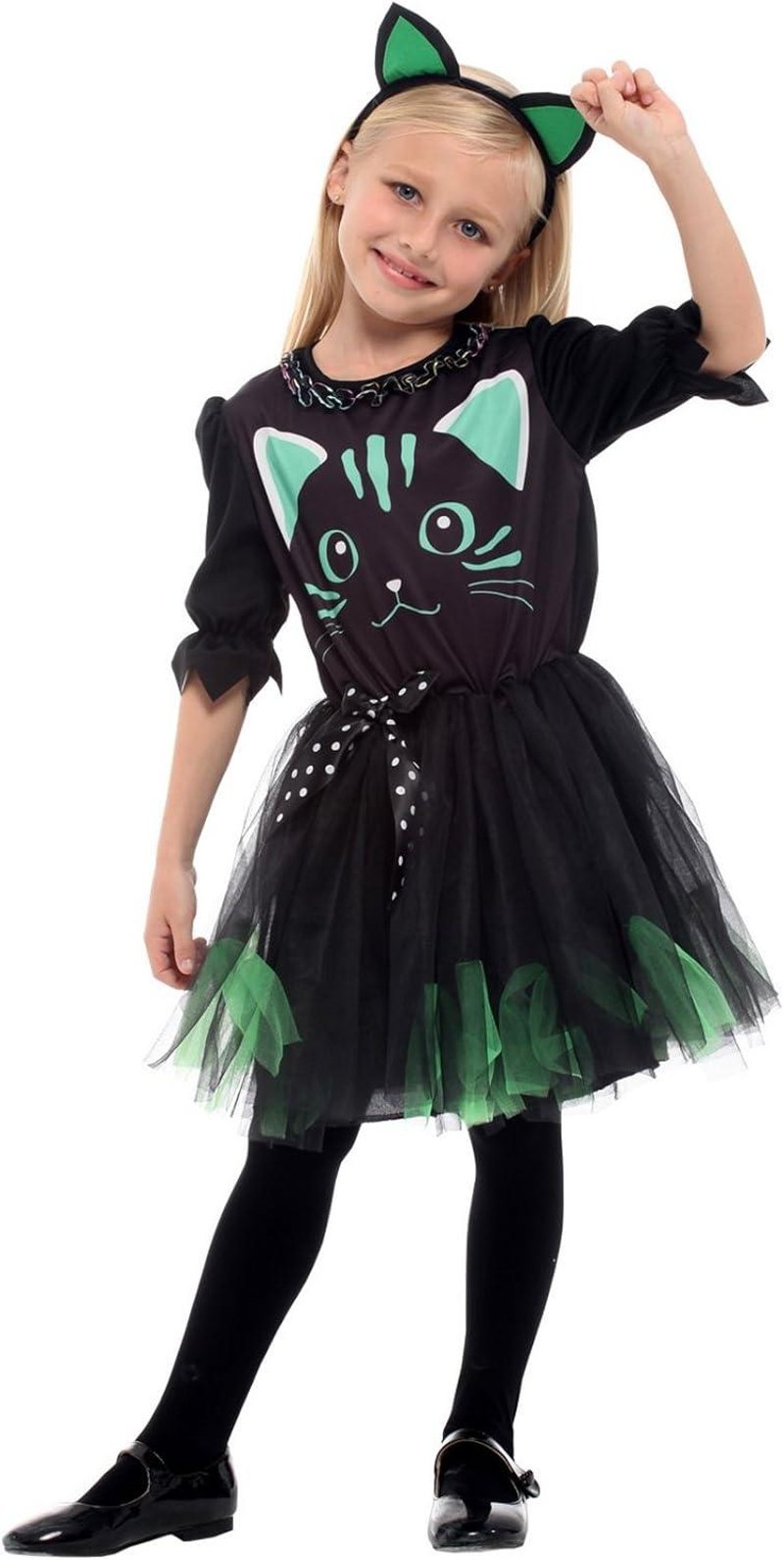 Fekete Macska Jelmez Gyerekeknek Halloween és Farsang 110-120 cm