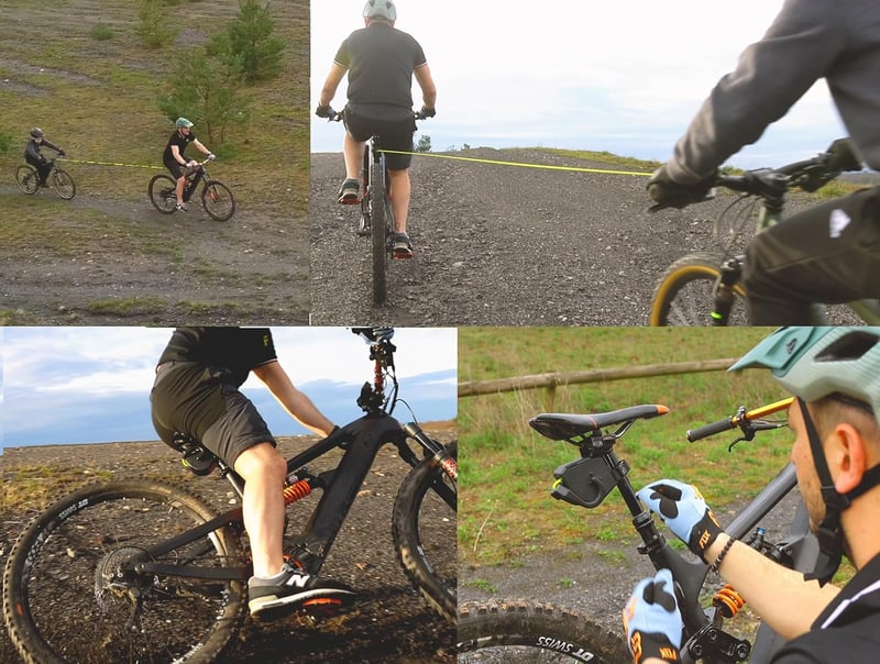 TIREVELO Kerékpár Vontató Rendszer V3 - Gyerekek és Felnőttek Számára, Gyors Összeszerelés, 3m Rugalmas Kötél, Kompatibilis Országúti, MTB é