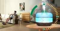 LONID 500ml Fekete Fa Aroma Diffúzor és Párásító Jógához, Babaápoláshoz, Automatikus Kikapcsolással 7