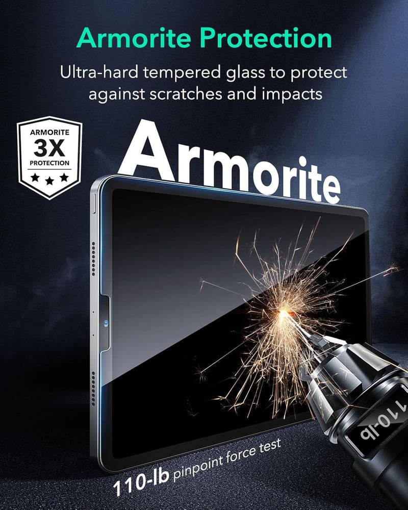ESR iPad Pro 12,9" edzett üvegfólia (2018-2022) - Armorite, 2db, karcálló, HD-tisztaság