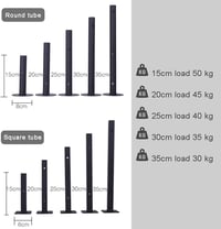 Fekete négyzet alakú fali polctartó konzol 30 cm - 2 db, DIY polcokhoz 8