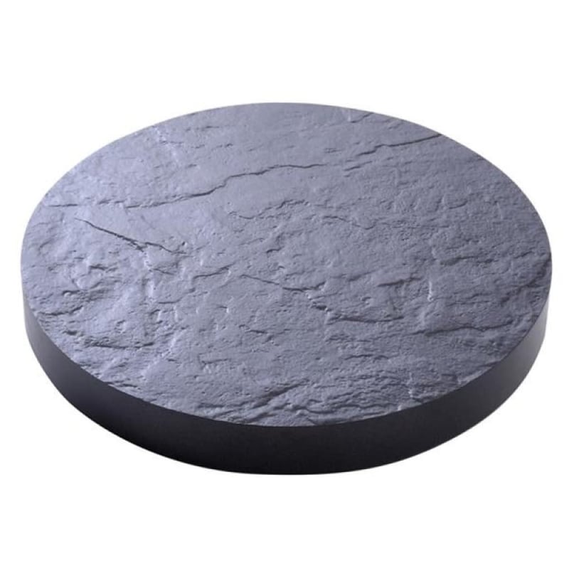 Pojazdný podstavec pod kvetináč EDA Plastiques, priemer 40 cm, 6 otočných koliesok, nosnosť 150 kg, bridlicovo sivá