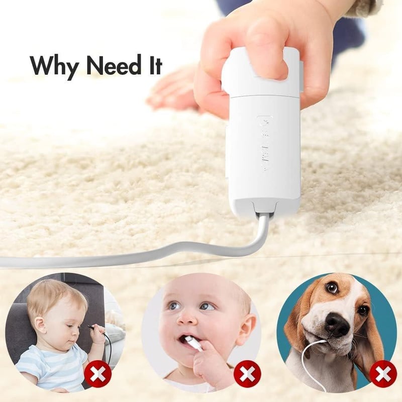Gyerekbiztos USB-töltő védőfedél szett - 4 db fehér univerzális aljzatfedő