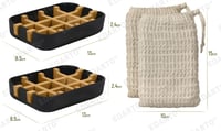 Set 2 Suporturi de Săpun din Bambus EDARTO - cu Tavă de Scurgere pe bază de Amidon de Porumb, 2 Săculețe pentru Săpun din Sisal, Sustenabile și Eco-friendly, pentru Baie și Duș 5