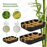 Set 2 Suporturi de Săpun din Bambus EDARTO - cu Tavă de Scurgere pe bază de Amidon de Porumb, 2 Săculețe pentru Săpun din Sisal, Sustenabile și Eco-friendly, pentru Baie și Duș 2