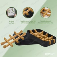 Set 2 Suporturi de Săpun din Bambus EDARTO - cu Tavă de Scurgere pe bază de Amidon de Porumb, 2 Săculețe pentru Săpun din Sisal, Sustenabile și Eco-friendly, pentru Baie și Duș 4