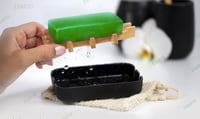 Set 2 Suporturi de Săpun din Bambus EDARTO - cu Tavă de Scurgere pe bază de Amidon de Porumb, 2 Săculețe pentru Săpun din Sisal, Sustenabile și Eco-friendly, pentru Baie și Duș 3