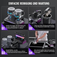 JPHYLL Atka Porszívó Matracokhoz - UV-C Fénnyel, 16 kPa Szívóerővel, HEPA Szűrővel, Ultrahangos és Hőkezeléses Technológiával Kárpitokhoz 6