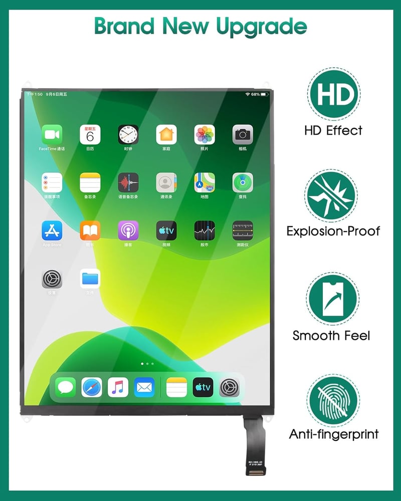 iPad Mini 2/3 LCD kijelző csere szett, edzett üveggel, 6 hónap garanciával