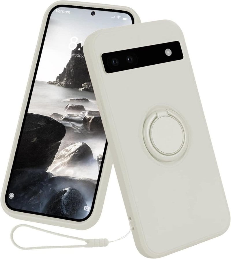Google Pixel 7 360°-os gyűrűs szilikon tok mágneses pánttal