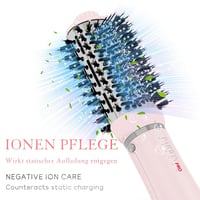 Parwin Pro Beauty 4 az 1-ben Hajszárító Készlet - Ionos Hajformázó Kefe 4 Tartozékkal Szárításhoz, Egyenesítéshez és Dúsításhoz - 1000W, Róz 3