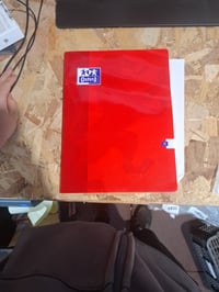 Caiet școlar Oxford A4+ 240x320 mm matematică 5x5 mm cu margine, 48 file, roșu — culoare roșie (stare: vezi a 2-a imagine) 2