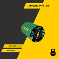 EdcX Paracord 2 mm nylonové lano 275 - 3-pramenná zelená šnúra, 50 m - 100% nylon, dostupné vo viacerých farbách 3