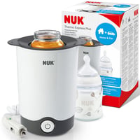 NUK Thermo Express Plus Cumisüveg Melegítő - Gyors 90 Másodperces Melegítés Otthon és Utazáshoz, Autós Adapter Kábellel, Fehér 1