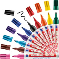 edding 3000 permanent marker készlet - 10 db tolltartóval, 1,5-3 mm kerek hegy 1