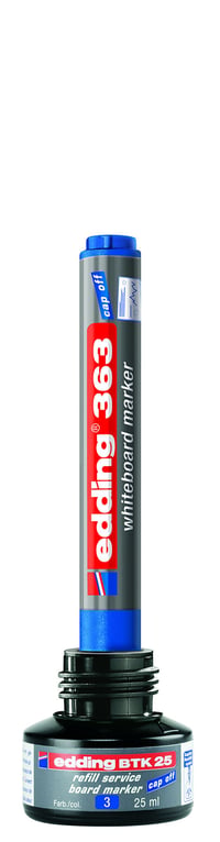 Marker pentru tablă albă edding 363, reîncărcabil, roșu, vârf tesit 1-5 mm, marker pentru tablă albă și flipchart 4