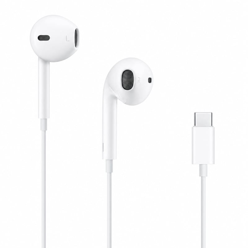 Căști Apple EarPods USB-C – Defecte, funcționează parțial (dreapta — defectă, funcționează parțial: casca dreaptă nu se aude (stare: vezi a 2-a imagine)