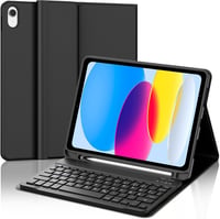 SENGBIRCH Bluetooth Billentyűzetes Tok iPad 10/11 Generációhoz - Levehető QWERTZ Német Billentyűzet, Tolltartóval, Fekete 1