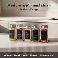 EDELHAUS 24 db fűszertartó szett rozsdamentes fedéllel 120 ml 2