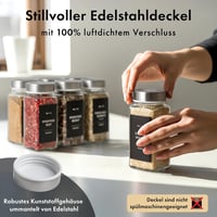 EDELHAUS 24 db fűszertartó szett rozsdamentes fedéllel 120 ml 7