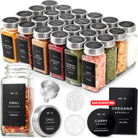EDELHAUS 24 db fűszertartó szett rozsdamentes fedéllel 120 ml 1