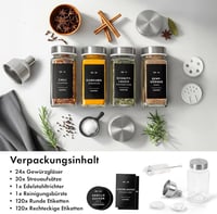 EDELHAUS 24 db fűszertartó szett rozsdamentes fedéllel 120 ml 8