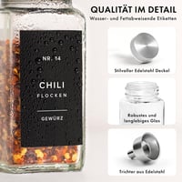 EDELHAUS 24 db fűszertartó szett rozsdamentes fedéllel 120 ml 9
