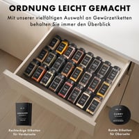 EDELHAUS Fűszertartó Fiók 24 Üveggel Címkékkel Konyhai Szervező 3