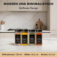 EDELHAUS Fűszertartó Fiók 24 Üveggel Címkékkel Konyhai Szervező 2