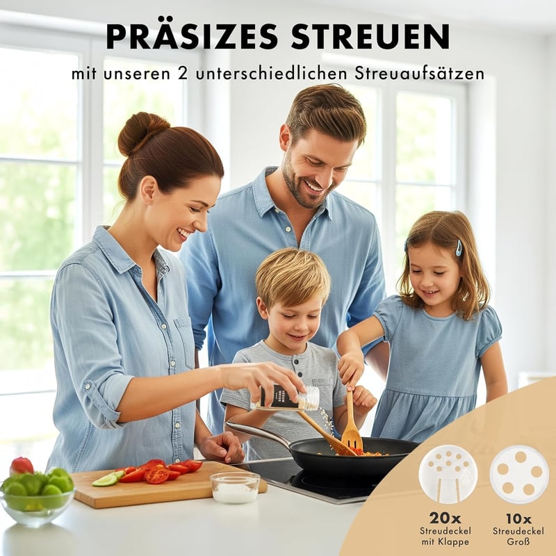 EDELHAUS Fűszertartó Fiók 24 Üveggel Címkékkel Konyhai Szervező