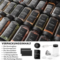 EDELHAUS Fűszertartó Fiók 24 Üveggel Címkékkel Konyhai Szervező 8