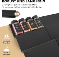 EDELHAUS Fűszertartó Fiók 24 Üveggel Címkékkel Konyhai Szervező 7