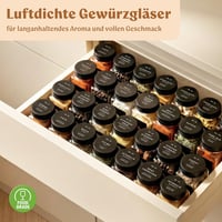 EDELHAUS Fűszertartó szett 120ml matt fekete 24db címkékkel és szóróval 9