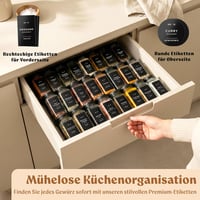 EDELHAUS Fűszertartó szett 120ml matt fekete 24db címkékkel és szóróval 3